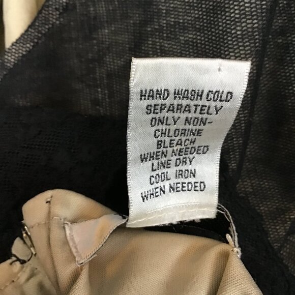 Pinky Lace Black and Beige Flapper Dress Sz S - Picture 8 of 8